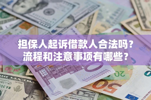 济南担保人起诉借款人合法吗？流程和注意事项有哪些？