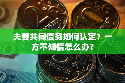 济南夫妻共同债务如何认定？一方不知情怎么办？