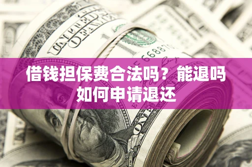 济南借钱担保费合法吗？能退吗如何申请退还