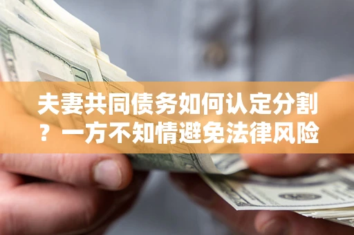 济南夫妻共同债务如何认定分割？一方不知情避免法律风险必看！
